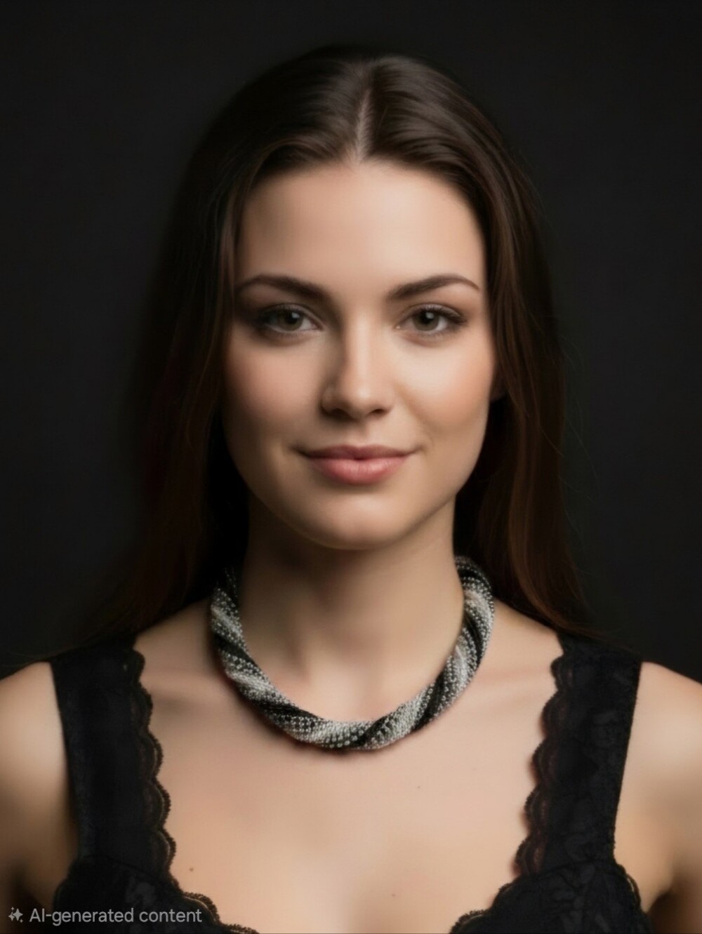 Vintage Multi-strand Black & Silver Beaded Rope Necklace Stylish Women's Jewelry